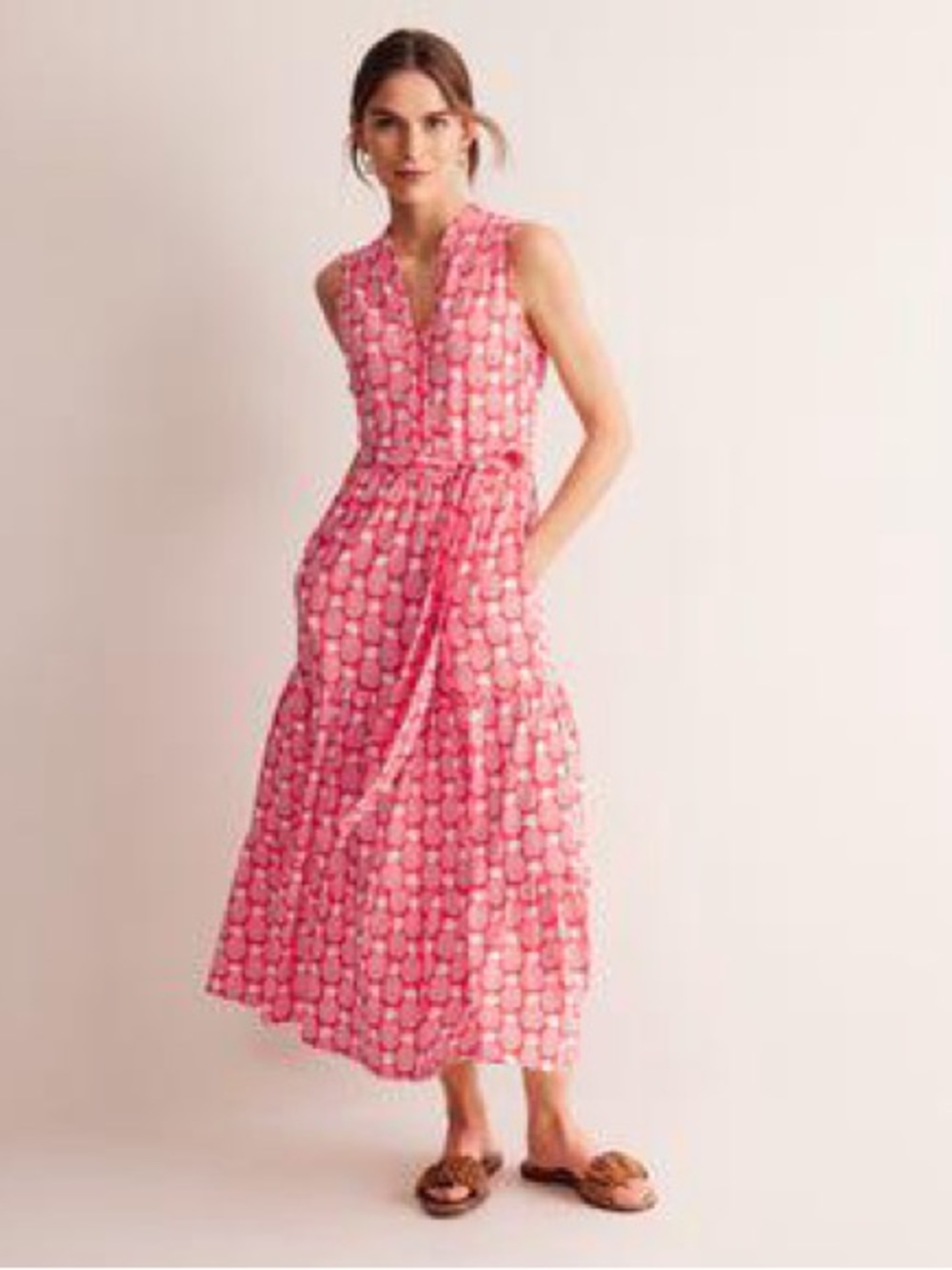 BODEN | Naomi Notch Collar Maxi Dress, 8